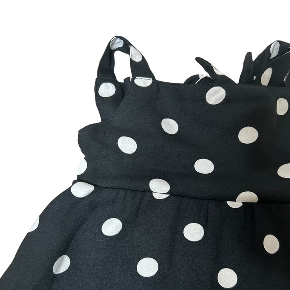 Baby Girls 2 Piece Black and White Polka Dot Print Top & Shorts Set 6-9 Months - Picture 5 of 7